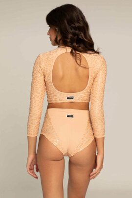 Paradise Chick Top Superhero Ultra Agarre Leopardo Nude XL