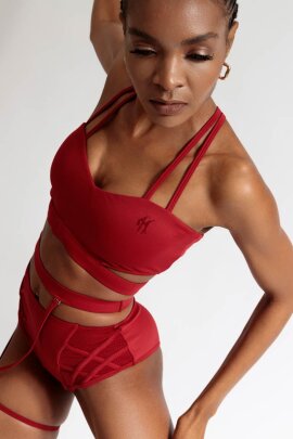Oksa Wear Top Strap Bralette Sangria S