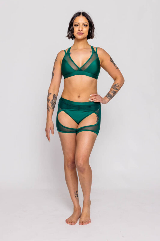 AMBR Designs Sculp Top Cruzado Esmeralda L