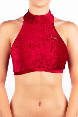 Dragonfly Top Lisette Terciopelo Rojo XS
