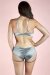 Lunalae Pantalones Cortos Lure You Tiro Bajo Plata XL