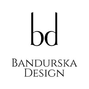 Bandurska Design Logo schwarze Schrift auf weißem Hintergrund